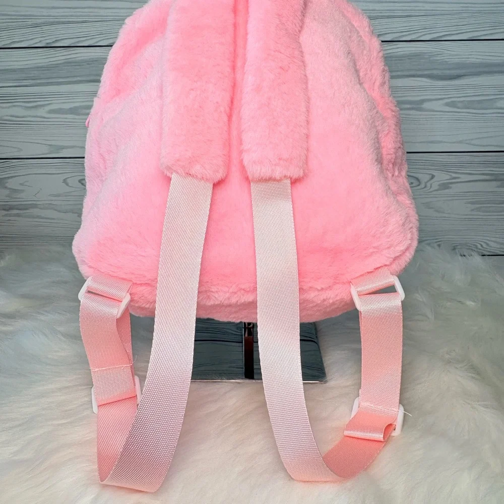 Pink Labubu Plush Backpack